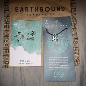 Brand new Pisces earnings & necklace set